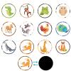 24pcs Magic Potty Seat Stickers, Color Changing Pee Targets for Boys (Wildlife) view 1