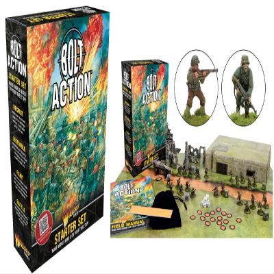 Bolt Action Starter Set - a 28mm World War 2 Strategy Tabletop Battle Game for 2 or More Players Using Miniatures by Warlord Games
