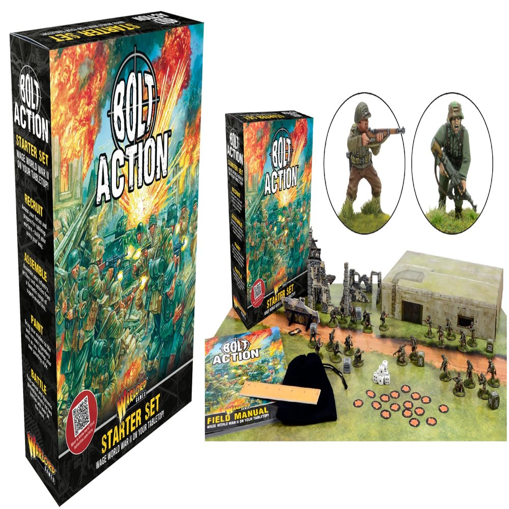 Bolt Action Starter Set - a 28mm World War 2 Strategy Tabletop Battle Game for 2 or More Players Using Miniatures by Warlord Games