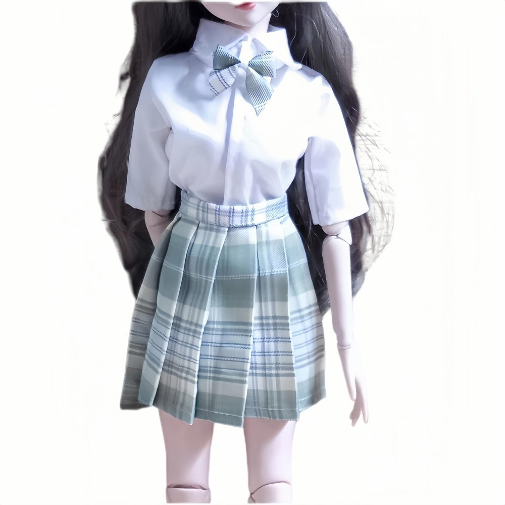 BJD Doll Clothes Outfit Set Handcrafted Stylish Short Shirts Skirts and Bow Ties Compatible with 1/3 1/4 1/6 BJD Doll SD Doll (G, 1/4)
