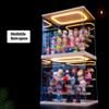 XLIHAWY Clear Acrylic Display Case, Stackable Showcase Box with LED Light, 2/3/4/5 Tier Storage Organizer for Collectibles Action Figure(32x24x30.5cm) view 4