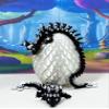 3D Printed Dragons with Dragon Egg, Articulated Mother and Child Dragons, Black and White Cherry Blossom Baby Dragon, Fidget ADHD Autism Toy MCD-019-004-BLK-WE view 2