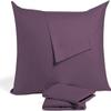 The Trendy House Toddler Travel Pillow Cases Set of 2, 600 Thread Count 100% Egyptian Cotton Pillow Covers for Boys and Girls with Zipper Closure - (13x18, Plum, Flap Closure) view 1