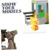 KICHOUSE Acrylic Sheets Square Base for Figures Action Figure Display Stand Easy to view 4