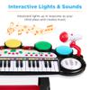 Best Choice Products 37-Key Kids Electronic Musical Instrument Piano Learning Toy Keyboard w/ Multiple Sounds, Lights, Microphone, Stool - Black view 2