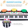 Best Choice Products 37-Key Kids Electronic Musical Instrument Piano Learning Toy Keyboard w/ Multiple Sounds, Lights, Microphone, Stool - Black view 4
