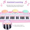Best Choice Products 37-Key Kids Electronic Musical Instrument Piano Learning Toy Keyboard w/ Multiple Sounds, Lights, Microphone, Stool - Light Pink view 4