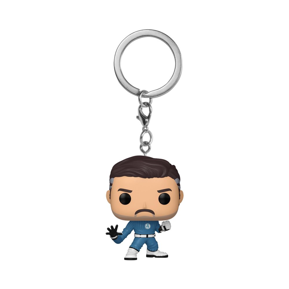 Funko Pop! Keychain: The Fantastic Four: First Steps - Mister Fantastic - Fantastic Four (2025) Novelty Keyring - Collectable Mini Figure - Stocking Filler - Gift Idea - Official Merchandise