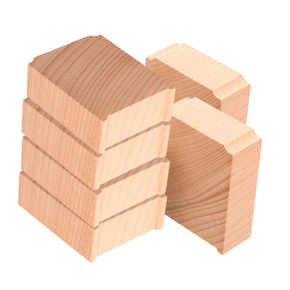 TOYANDONA 6pcs Wooden Train Track Bridge Supports Train Track Bridge Risers Toy Accessories for Boys and Girls