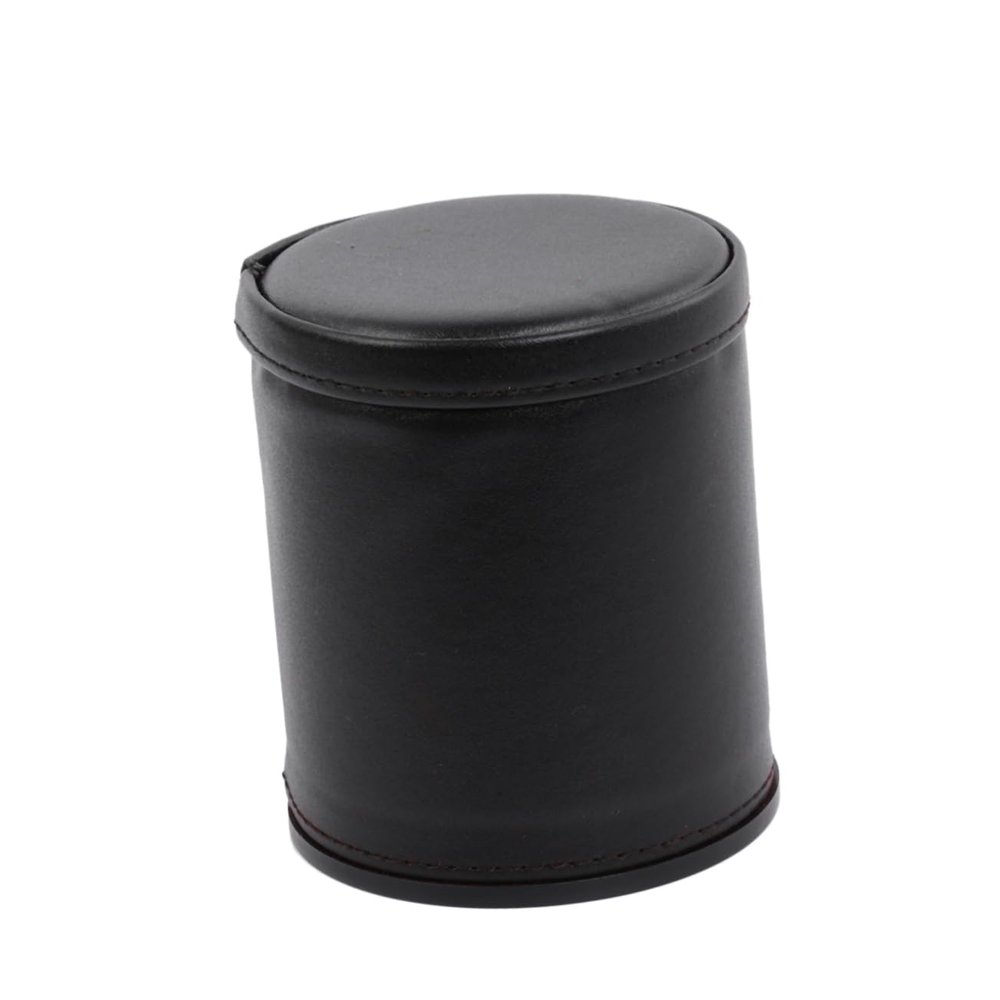 Alasum Black Pu Leather Mute Cup with PVC Thicken Design for Quiet Gameplay for Home Outdoor Camping and Game