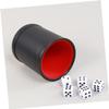 Alasum Black Pu Leather Mute Cup with PVC Thicken Design for Quiet Gameplay for Home Outdoor Camping and Game view 3