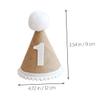 Alasum 6pcs Boy Girl Birthday Caps Cute Linen Party Hats for Boy Girl Comfortable Eye-catching for Birthday Celebrations Photo Props Creative Costumes for Boys and Girls view 2