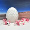3D Printed Dragons with Dragon Egg, Articulated Mother and Child Axolotl Dragons, White and Pink Axolotl Baby Dragon, Fidget ADHD Autism Toy MCD-040-007-PNK-WE view 1