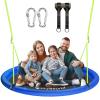 43" Tree Swing 600LB Weight Capacity with Hanging Carabiners, Waterproof Flying Saucer Swing for Kids Adults, Durable Outdoor Disc Swing for Backyard, Camping (Blue) view 1