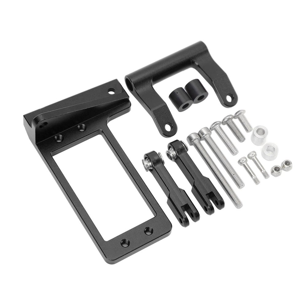 POENVFPO RC Steering Rod Servo Support Bracket,High Strength Aluminium Alloy Hydraulic Tie Rod Servo Mount for Capra 1/10