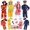 14Pcs Toddler Dress up Clothes,Boys Dress up Costumes for Play,Kids Dress up Set with Firefighter,Construction Worker,Chef,Police Costume,Toddler Boy Toys Christmas Birthday Gifts for 3-6 Years Old view 1