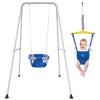 2 in 1 Baby Jumper with Swing - Indoor and Outdoor Use, Toddler Swing with Foldable Stand (Blue) view 1
