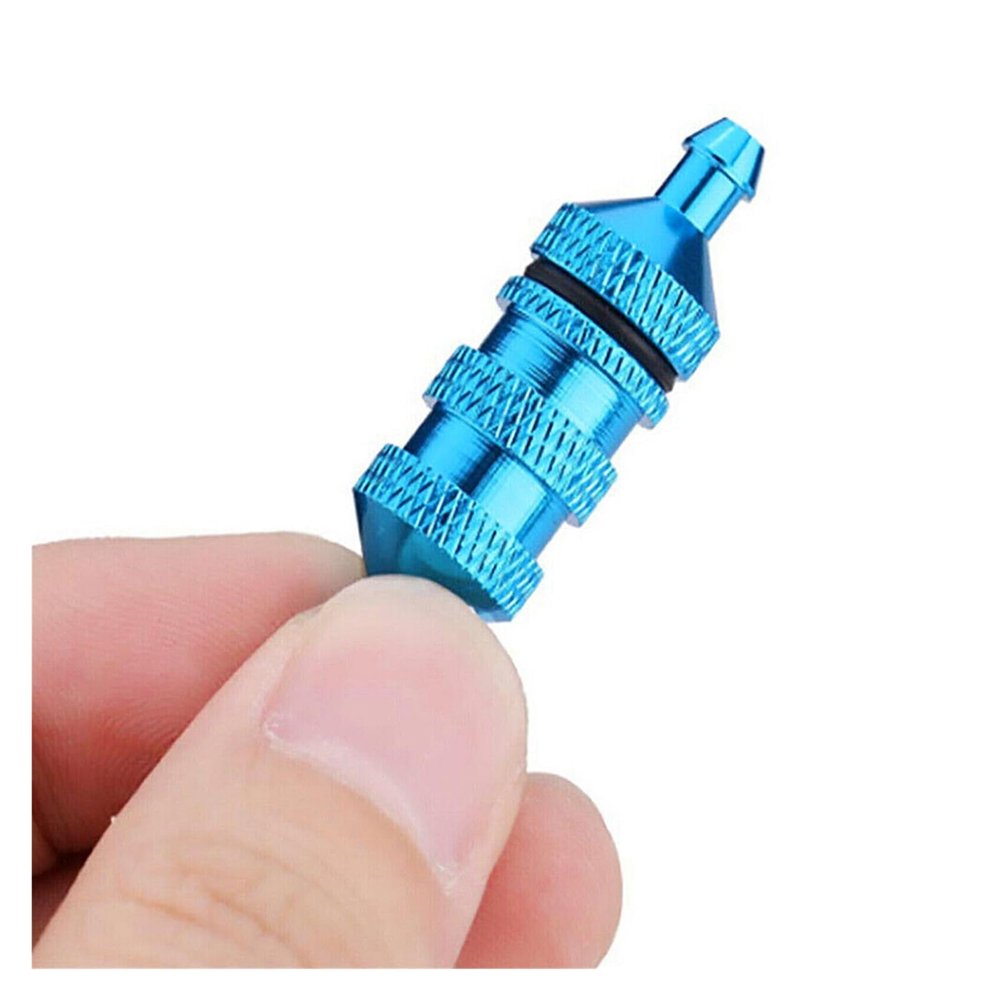 Oil Filter Aluminum Alloy Oil Nitro Fuel Filter Simulation for 1/8 1/10 RC Car Parts 94122 Crawler D90 TRX4 HSP Racing(Blue)