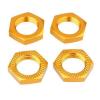 4PCS 17mm Wheel Nut Hex Adapter Thread Pitch 1.25mm for Some RC Hobby Model Car Hobao Wheel Nut 1/8 RC Model Car Accessorys(Gold) view 1