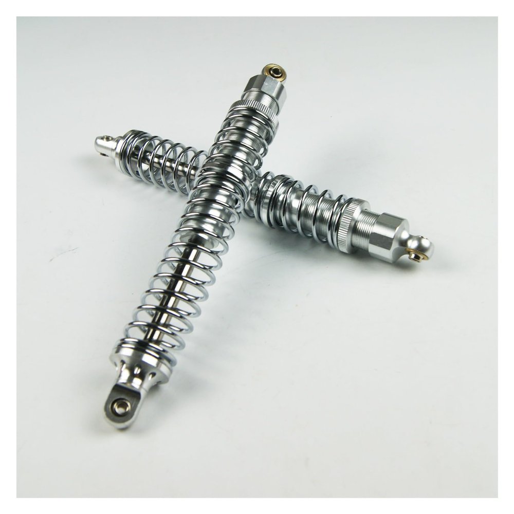 6mm 8mm Front Rear Shocks for HPI Baja 5B 5T Rovan Rofun KM Kingmotor 1/5 Buggy Truck(8mm Rear Silver)