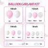 Pink and White Balloon Arch Kit,Baby Pink Clear Long Balloons for Girl Light Pink Latex Bow Birthday Party Decorations Wedding Baby Shower Bridal Engagement Anniversary Pink Bow Decor view 2