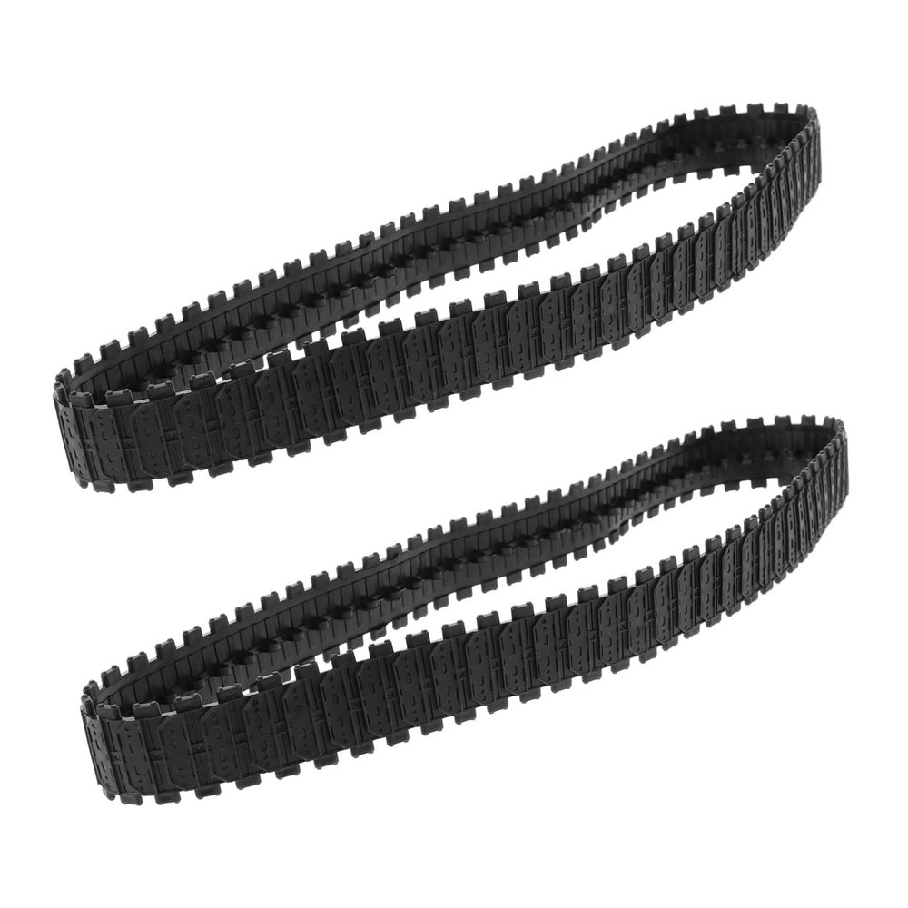 Hemoton 2pcs DIY Tank Tracks Replacement Wide DIY for Robot Chassis Enhance Traction and Stability