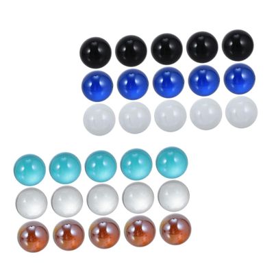 PRETYZOOM 30pcs Colorful Glass Marbles Decorative Fish Tank Balls Unique Hydroponic Plant Orbs for Aquariums Safe Smooth Texture for Play and Fish Tank Decoration