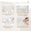 106pcs Double Stuffed Pearl White Balloons, White Pearl Balloons for Engagement Bridal Shower Wedding Party Decorations view 4