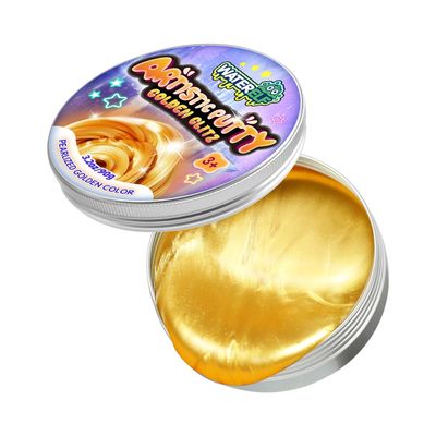 WATERELF Play Putty Slime for Kids, Fidget Sensory Artistic Therapy Putty Toys for Boys Girls Adults, Stress Relief Non-Sticky, 3.11 Inch 3.2 Oz  Gold