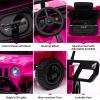 12V Electric Ride On TruckRide On Car Truck with Remote Control, Spring Suspension, Various Speeds, Led Lights, Music, and Safety Belt, Electric Ride On Car Toys for Kids 3+,Pibk view 4