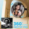 Baby Car Mirror for Rear Facing Carseat 360 Adjustable, Shatterproof, Wide Angle View, Easy Installation, Fits Car, SUV & Truck, Lightweight Safe Design view 2