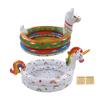 2PCS Kids Inflatable Pool PVC Foldable Portable Mini Swimming Pool Cute Animal Shape Blow Up Baby Pool for Home Outdoor view 1