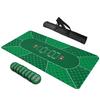 LENGAMPLAY Poker Mat, 8-10 Players Texas Holder Poker Table Top - 70" x 35" Poker Topper for Tables - Poker Game Mat with 8 Coasters in Gift-Ready and Zipper Storage Bag (Green, 70x 35inch) view 1
