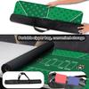 LENGAMPLAY Poker Mat, 8-10 Players Texas Holder Poker Table Top - 70" x 35" Poker Topper for Tables - Poker Game Mat with 8 Coasters in Gift-Ready and Zipper Storage Bag (Green, 70x 35inch) view 3