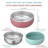 Oariips 6 Pack Stainless Steel Kids Bowls, Baby Bowls with Removable Silicone Shell, Anti Scald Toddler Snack Container Dishwasher Safe (Without Suction) view 2