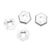 4PCS 1/16 RC Zinc Oy Silver Wheel Hex Hub A for SCY 16101 16102 16103 16201 Cars RC Hex Coupler Parts Compatible with A9 Algorithm view 4