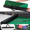 LENGAMPLAY Poker Mat, 8-10 Players Texas Holder Poker Table Top - 70" x 35" Poker Topper for Tables - Poker Game Mat with 8 Coasters in Gift-Ready and Zipper Storage Bag (Green2, 70x 35inch) view 3