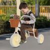 CNCEST Kid's Tricycle, Toddler Tricycle with Pedals, Children Tricycle with Inflation-Free Wheels and Comfortable Seat, Baby First Walker Tricycle for 2-6 Years Old Girls and Boys (Brown, with Bag) view 2