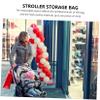 BESTonZON Stroller Storage Bag Hanging Mesh Organizer Portable Diaper Pouch Stroller Caddy view 4