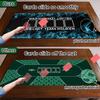 LENGAMPLAY Poker Mat, 4-6 Players Texas Holder Poker Rubber Mat - 35" x 16 Foldable Poker Topper with 4pcs Non-Slip Coasters for Tables in Zipper Storage Bag (Blue1-S, 35x 16inch) view 2