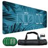 LENGAMPLAY Poker Mat, 4-6 Players Texas Holder Poker Rubber Mat - 35" x 16 Foldable Poker Topper with 4pcs Non-Slip Coasters for Tables in Zipper Storage Bag view 1