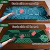 LENGAMPLAY Poker Mat, 4-6 Players Texas Holder Poker Rubber Mat - 35" x 16 Foldable Poker Topper with 4pcs Non-Slip Coasters for Tables in Zipper Storage Bag view 2