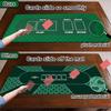 LENGAMPLAY Poker Mat, 4-6 Players Texas Holder Poker Rubber Mat - 35" x 16 Foldable Poker Topper with 4pcs Non-Slip Coasters for Tables in Zipper Storage Bag (Green2-S, 35x 16inch) view 2