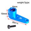 2 Sets Alloy 23T Steering Servo Arm TRF Servo Horn 42249 for Tamiya FUTABA Servo RC Car Upgrade Parts Accessories (Blue) view 4