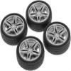 4Pcs Black Tires,48mm Simulation Rubber Wheel Tire Wheel Toy Model DIY RC Spare Parts Easy Installation Small in Size,Remote and App Controlled Vehicles and Parts,Tire and Wheel Sets view 1