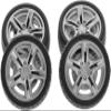 4Pcs Black Tires,48mm Simulation Rubber Wheel Tire Wheel Toy Model DIY RC Spare Parts Easy Installation Small in Size,Remote and App Controlled Vehicles and Parts,Tire and Wheel Sets view 4