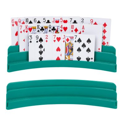 2 Pack Three-Layer Design Playing Cards HoldersPlaying Card Holder for Kids Adults Hands Free Card Holder for Family Card Game Nights Poker Parties