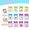 MAYAPHILOS 224 Words Brazil Portuguese and English Talking Flash Cards for Toddlers, Autism Sensory Toys, Portuguese Language Learning Educational Montessori Speech Therapy Toys Gifts for Kids view 2