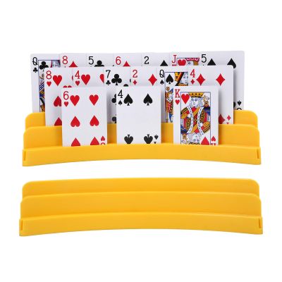2 Pack Three-Layer Design Playing Cards HoldersPlaying Card Holder for Kids Adults Hands Free Card Holder for Family Card Game Nights Poker Parties