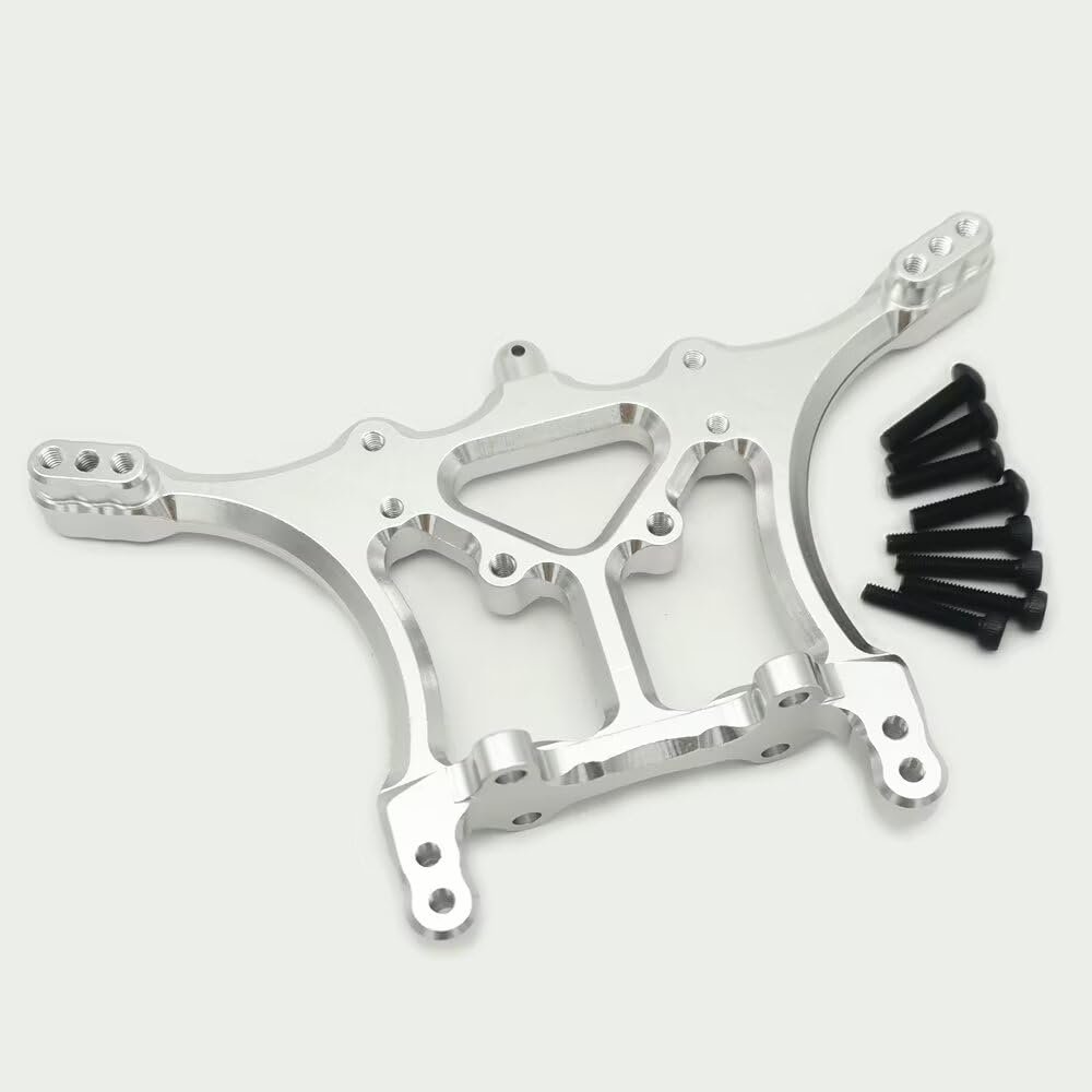 Aluminum Rear Shock Tower Shock Mount Silver for Traxxas 1/10 Slash Rustler Stampede Bigfoot Ford 3638